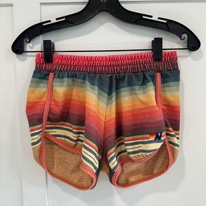 Aviator Nation Rainbow Stripe Retro Short - Multicolor